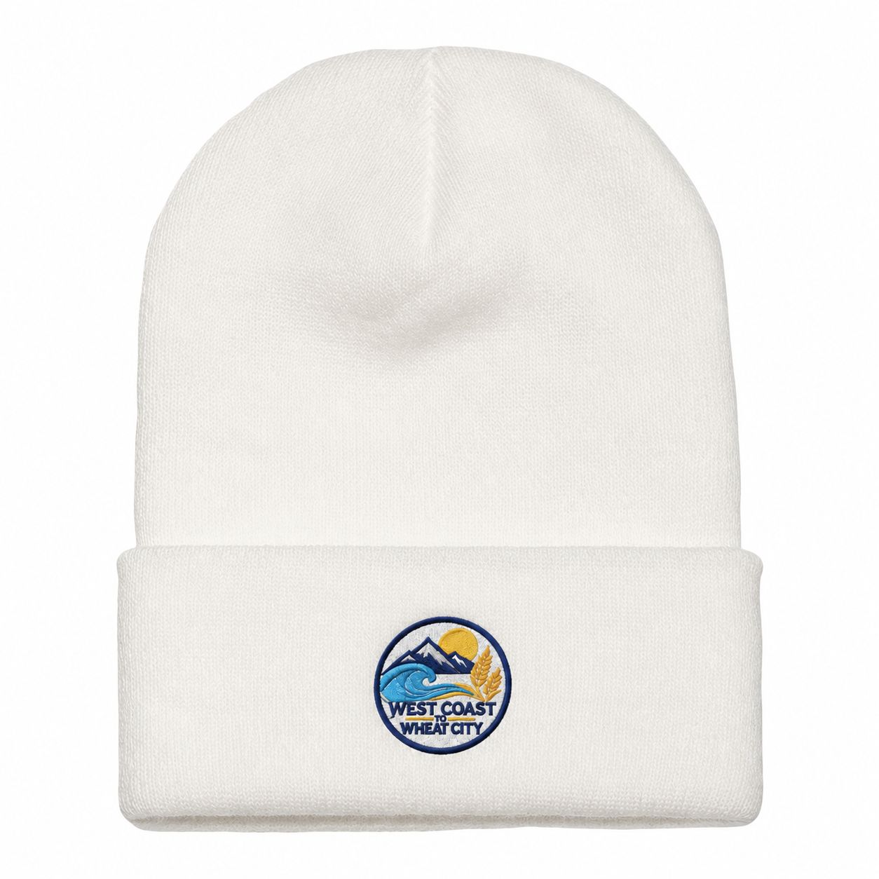 West Coast to Wheat City Patch Beanie — Brand new. Unisex. One size fits most.