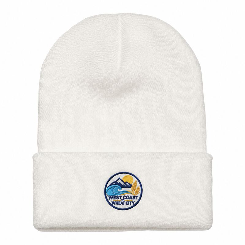 West Coast to Wheat City Patch Beanie — Brand new. Unisex. One size fits most.