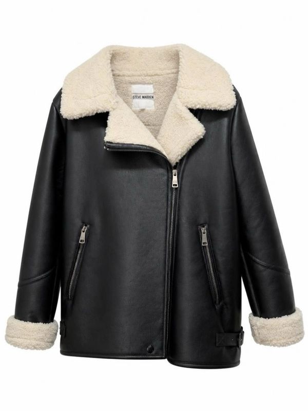 Women’s Steve Madden Sherpa Aviator Jacket | Size: