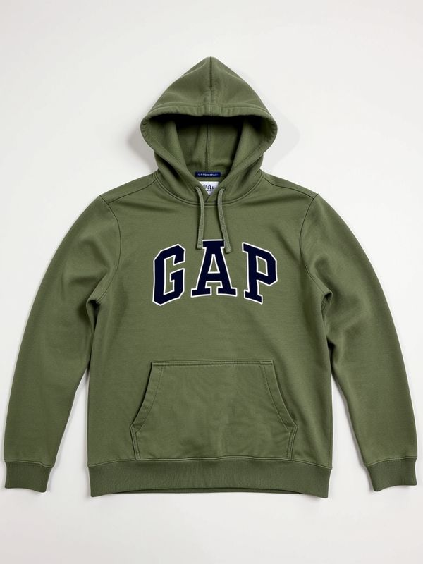 Gap Arch Logo Pullover Hoodie, Olive Green Mens