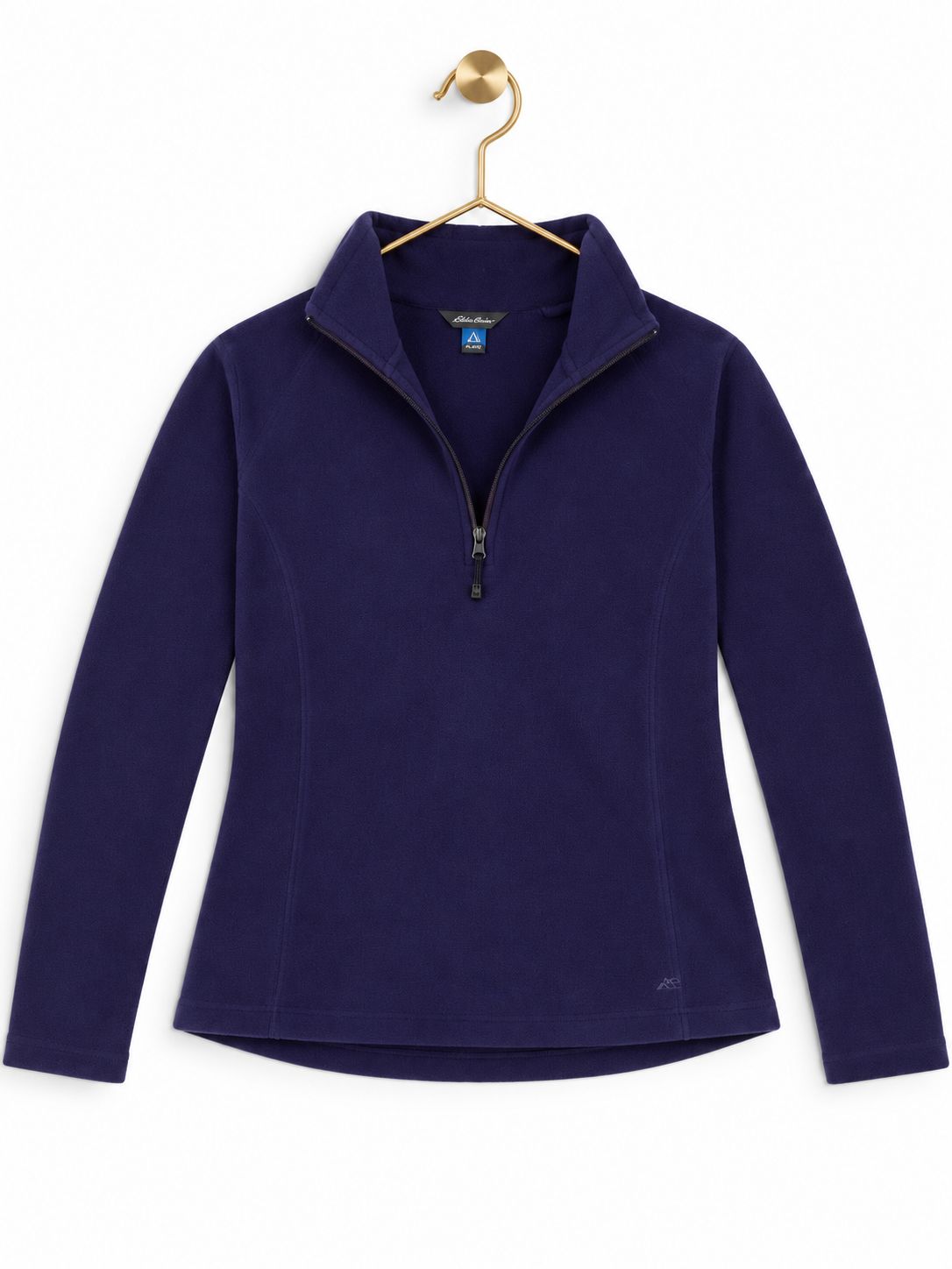 Eddie Bauer Quarter Zip Microfleece Pullover, Deep Purple, Women's Small