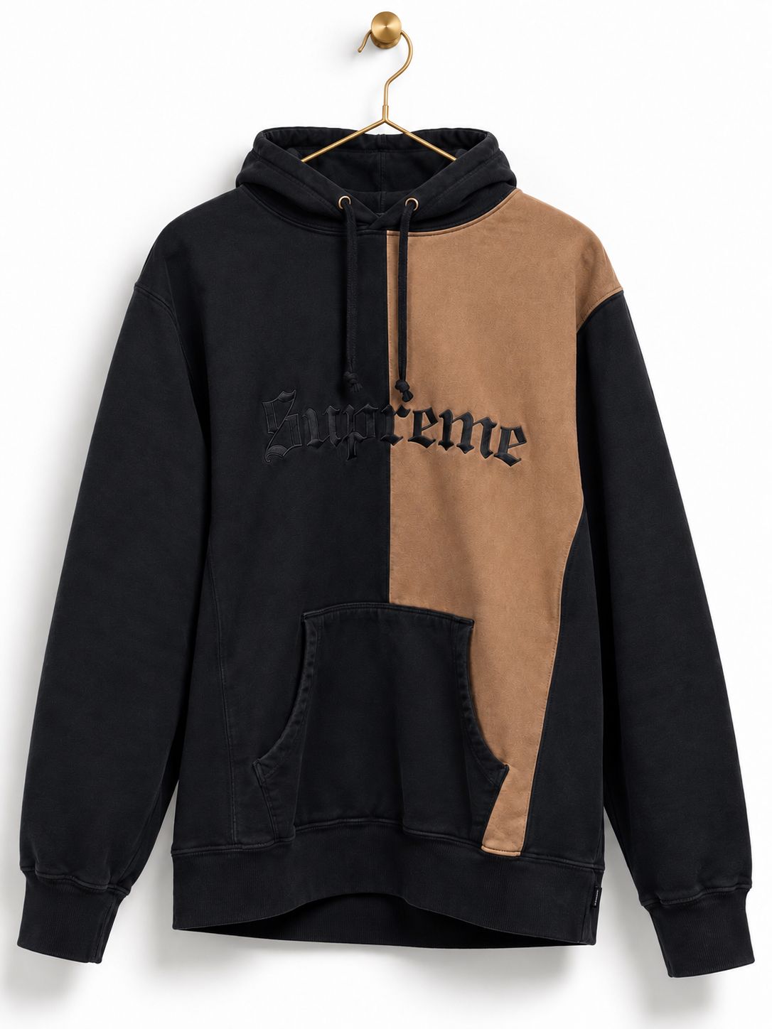 Supreme Split Old English Hooded Sweatshirt Black/Rust Made in Canada Men’s Large
