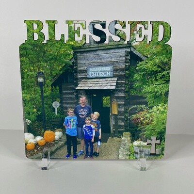 Custom Photo Word Board - Blessed - Medium