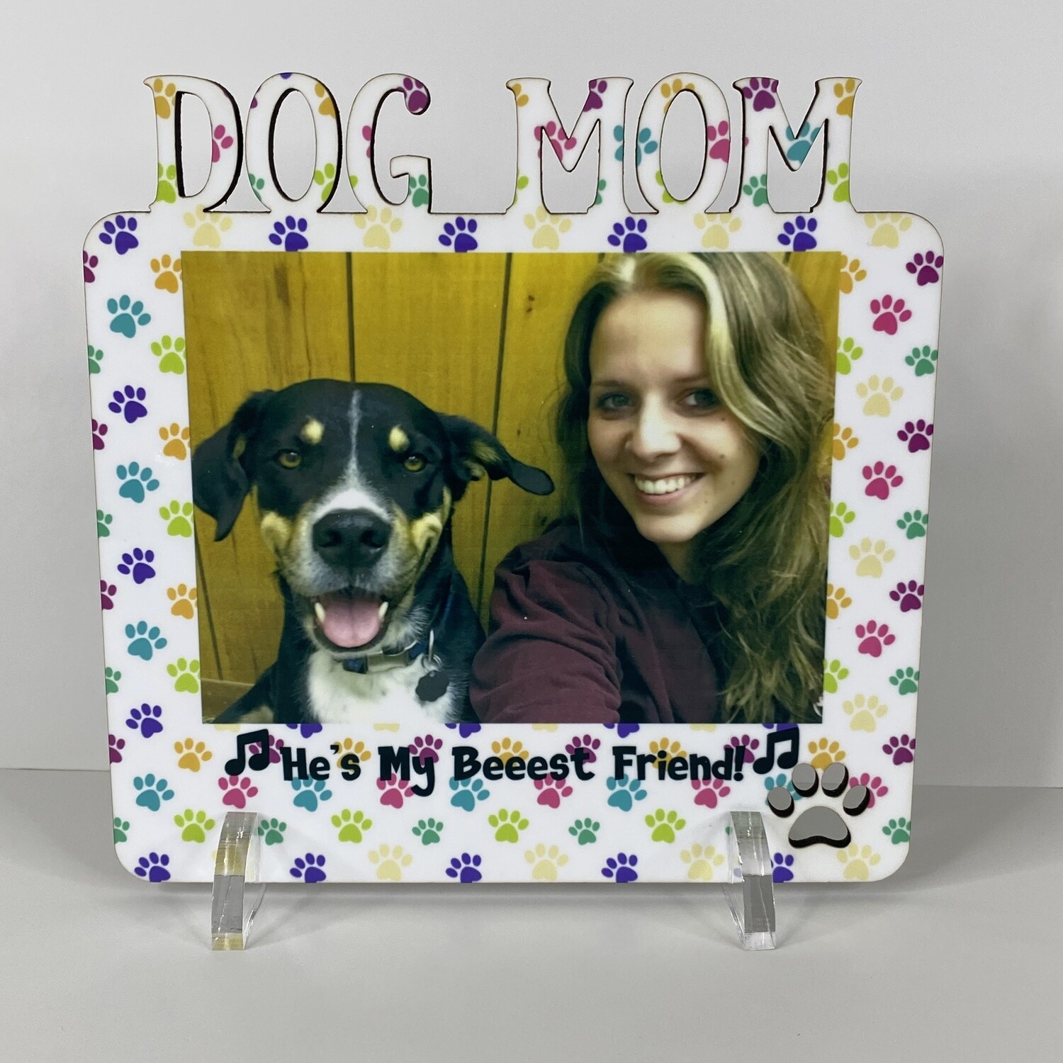 Custom Photo Word Board - Dog Mom - Medium