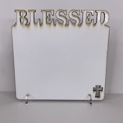 Custom Photo Word Board - Blessed - Large