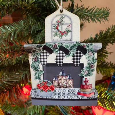 Personalized Ornament-Fireplace