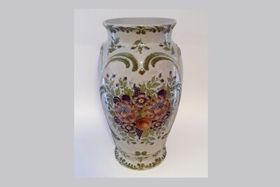 Florero cerámica Deruta. Italy, Siglo XIX.