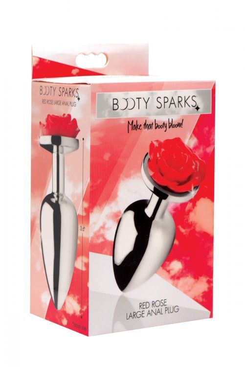 Booty Sparks Red Rose Large Anal Plug