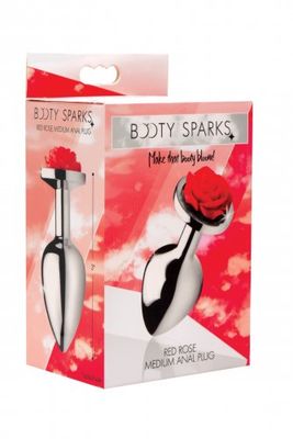 Booty Sparks Red Rose Medium Anal Plug