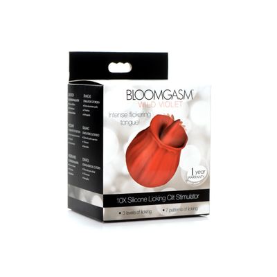 In Bloomgasm Wild Violet 10X Licking Stimulator Red