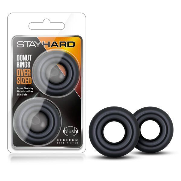 Stay Hard Donut Rings Over Sized Black