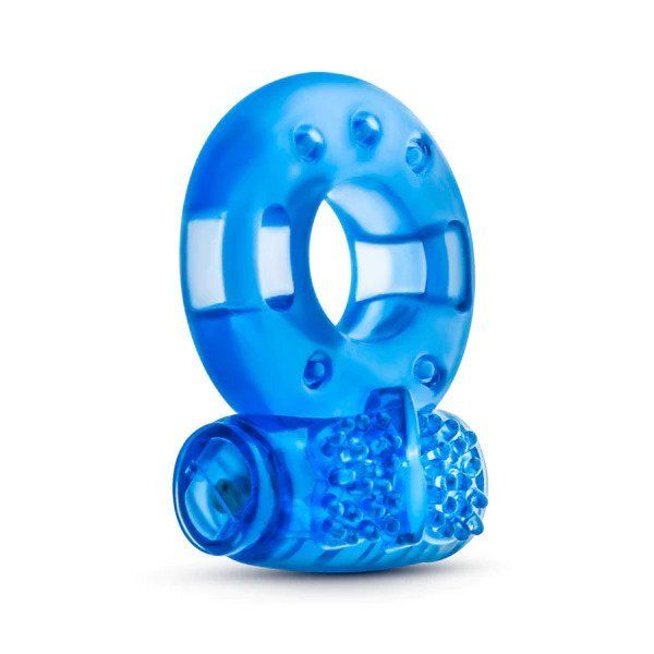 Stay Hard Blue Vibrating C-Ring