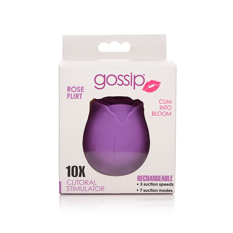 Gossip Rose 10X Silicone Suction Clit Stimulator Violet