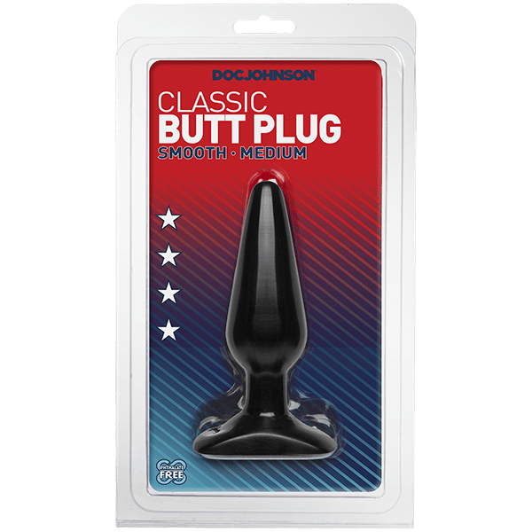 Classic Butt Plug Smooth Medium Black