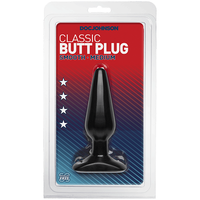 Classic Butt Plug Smooth Medium Black