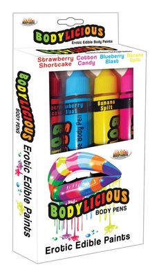 Bodylicious Edible Body Paint Pens 4Pk