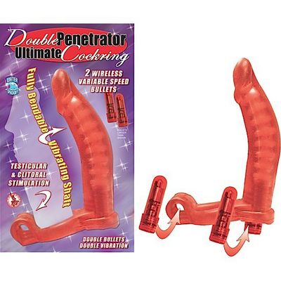 Double Penetrator Ultimate Cockring Red