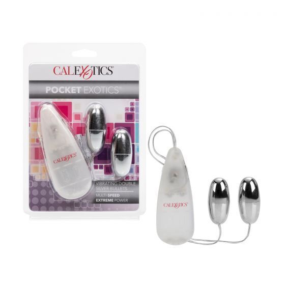 Pocket Exotics Vibrating Double Sliver Bullets