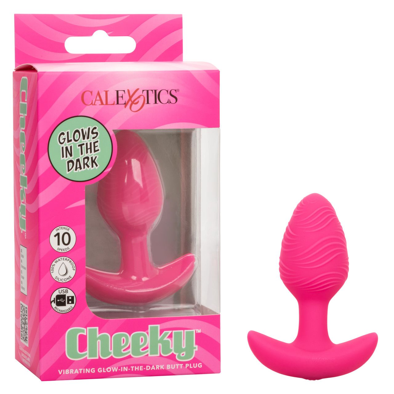 Cheeky Vibrating Glow-In-The-Dark Butt Plug