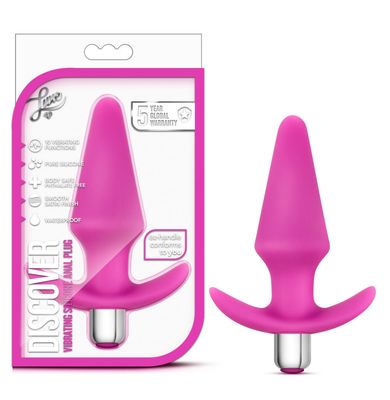 Luxe By Blush | Discover Pink 5-Inch Vibrating Anal Plug With Handle