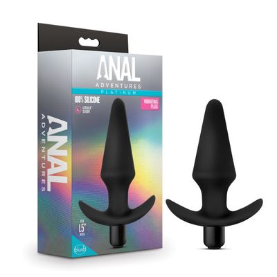 Anal Adventures Platinum By Blush | Black 5-Inch Vibrating Anal Plug