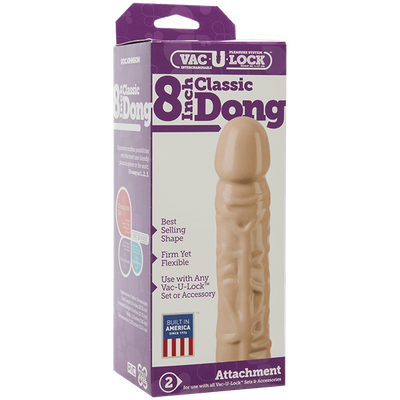 Vac-U-Lock 8? Classic Dong White Vac-U-Lock 8? Classic Dong White