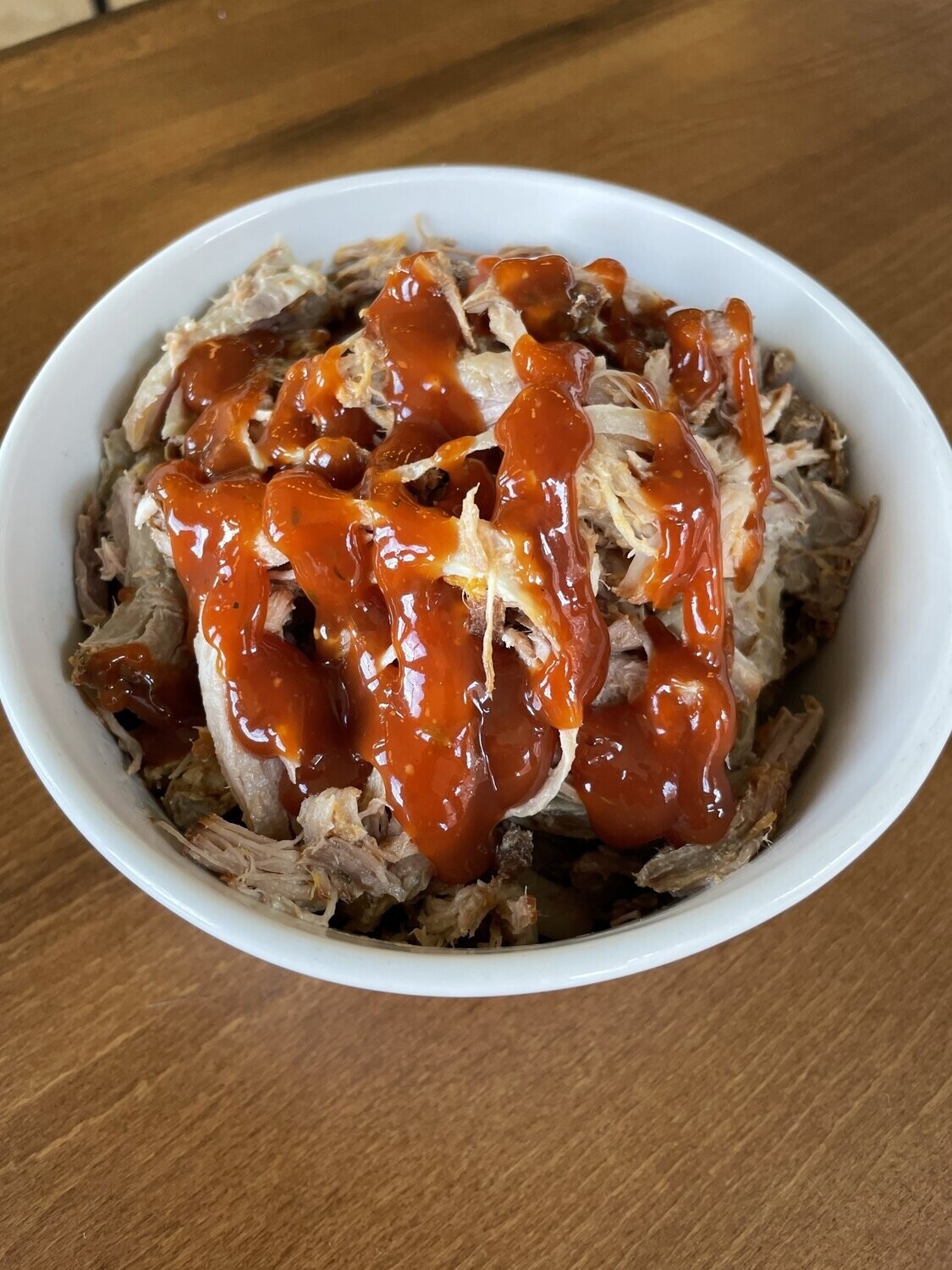 Pulled Chicken with Root Beer BBQ Sauce with Hasselback Potatoes and Roasted Asparagus