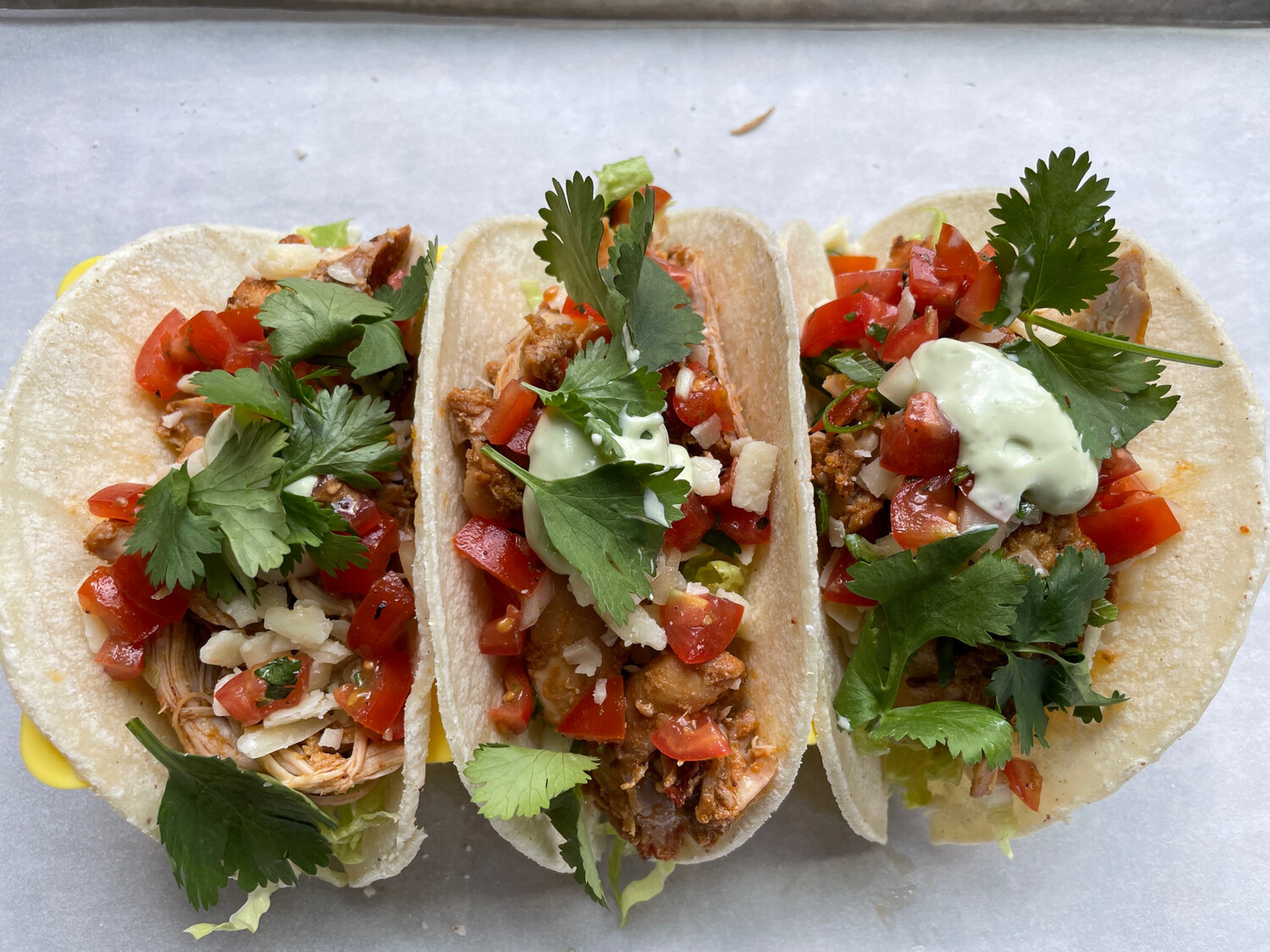 Beef Tacos (3) served Spanish Rice