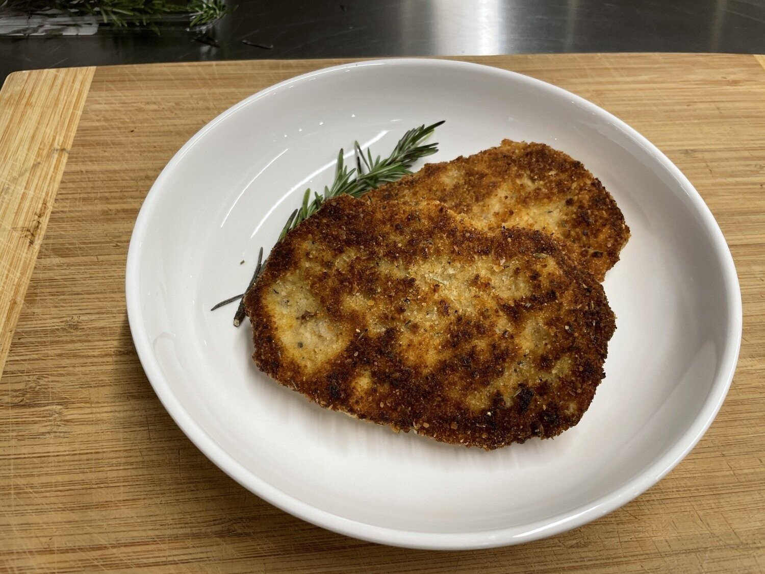 Dad's Favorite Dinner Breaded Pork Chops with Mashed Potatoes and Hot Slaw
