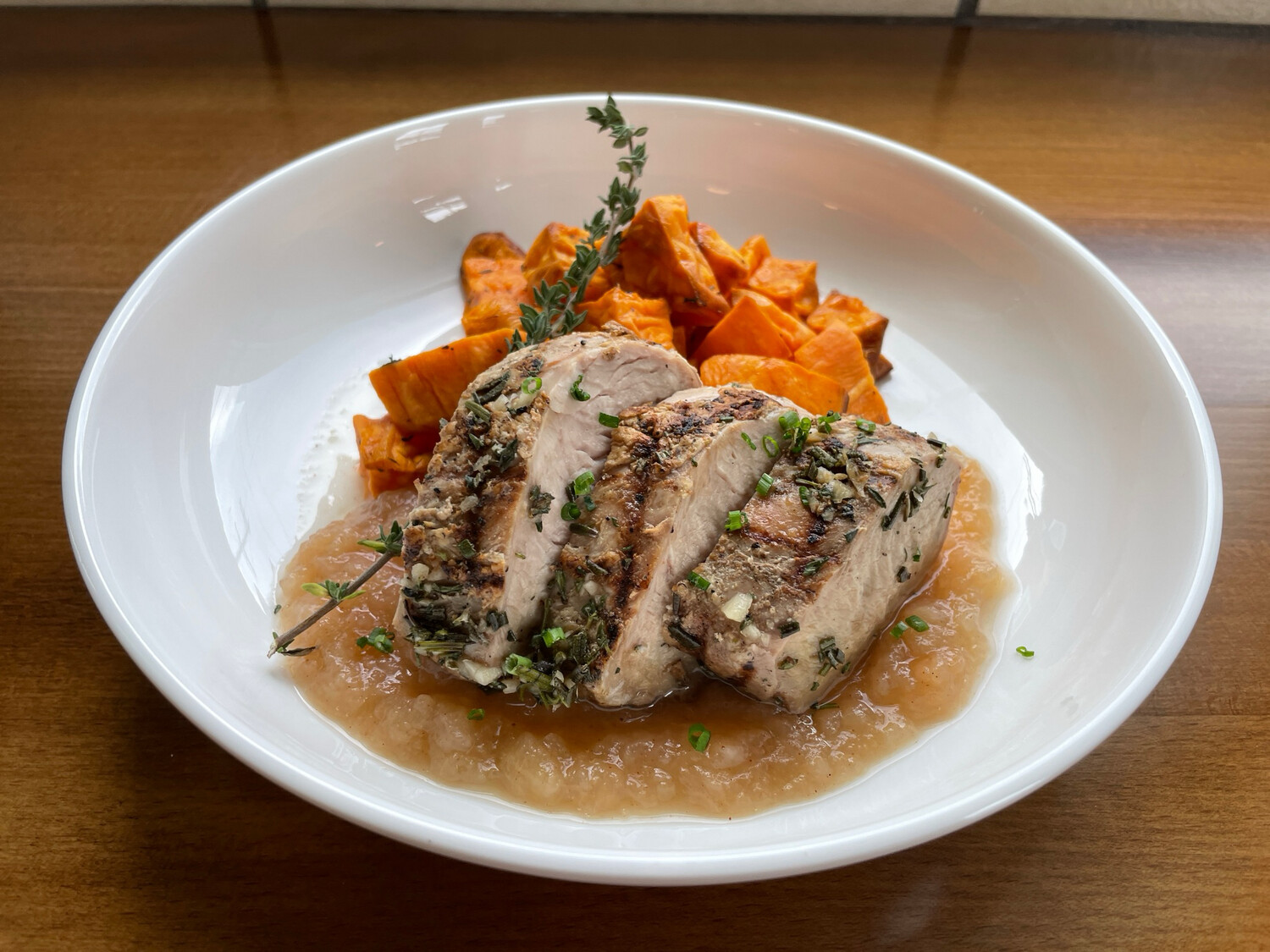 Roast Pork Tenderloin, Potato Pancakes and Gram's Applesauce