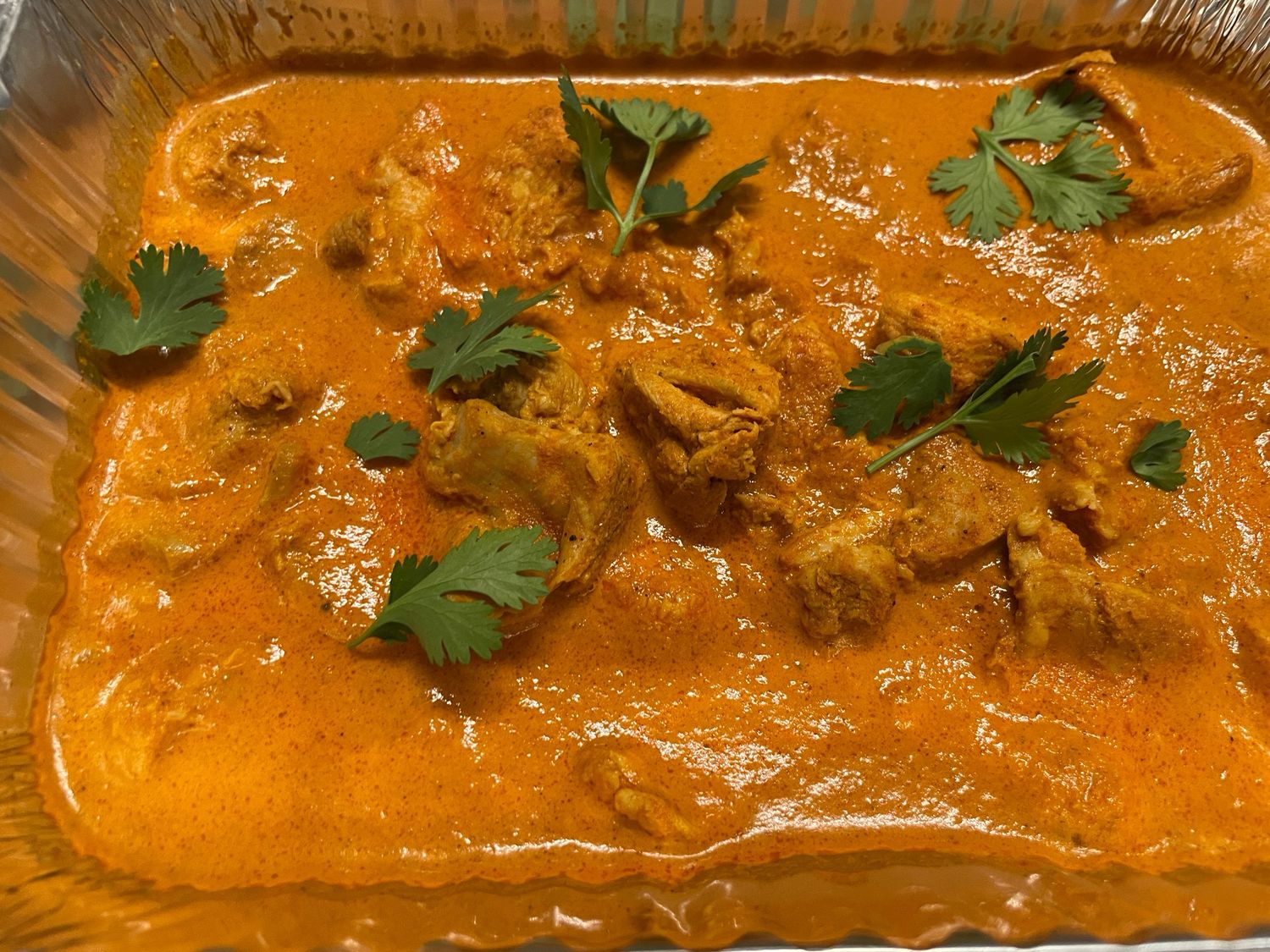 Butter Chicken with Steamed Basmati Rice and Roasted Broccoli with Chilies