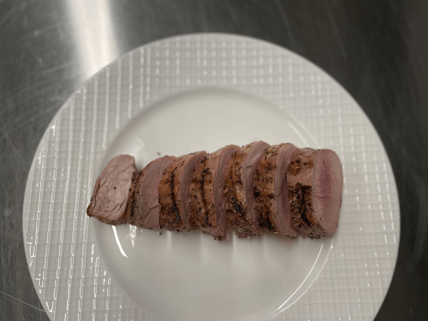 Roast Pork Loin with gravy, Mashed Potatoes and Buttered Green Beans