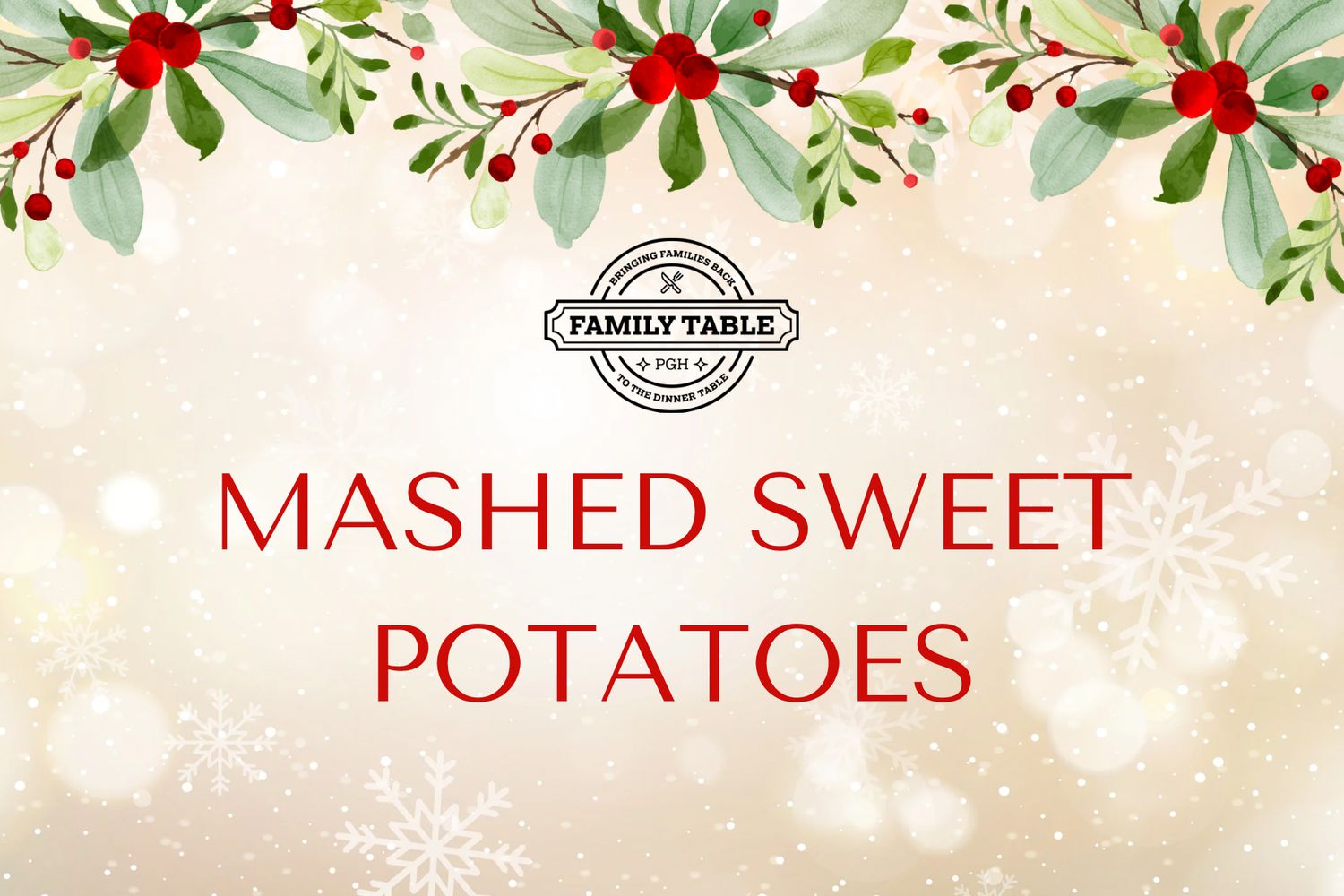 Mashed Sweet Potatoes