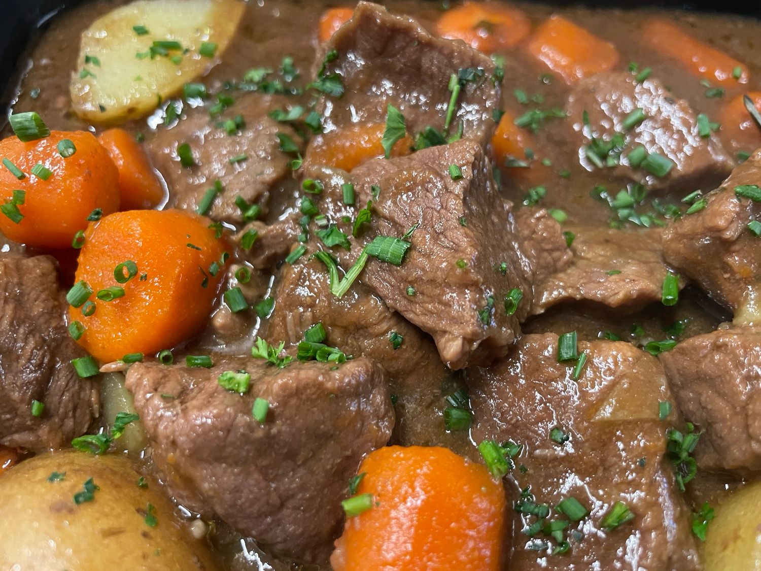 Guinness  Stew with a Mancini's Mini Twist