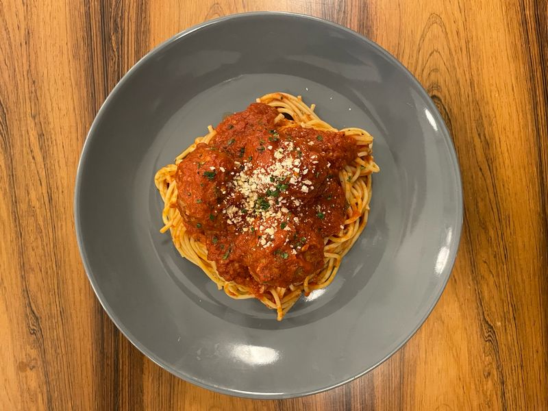 Mom's Spaghetti & Meatballs with a Mancinis Twist