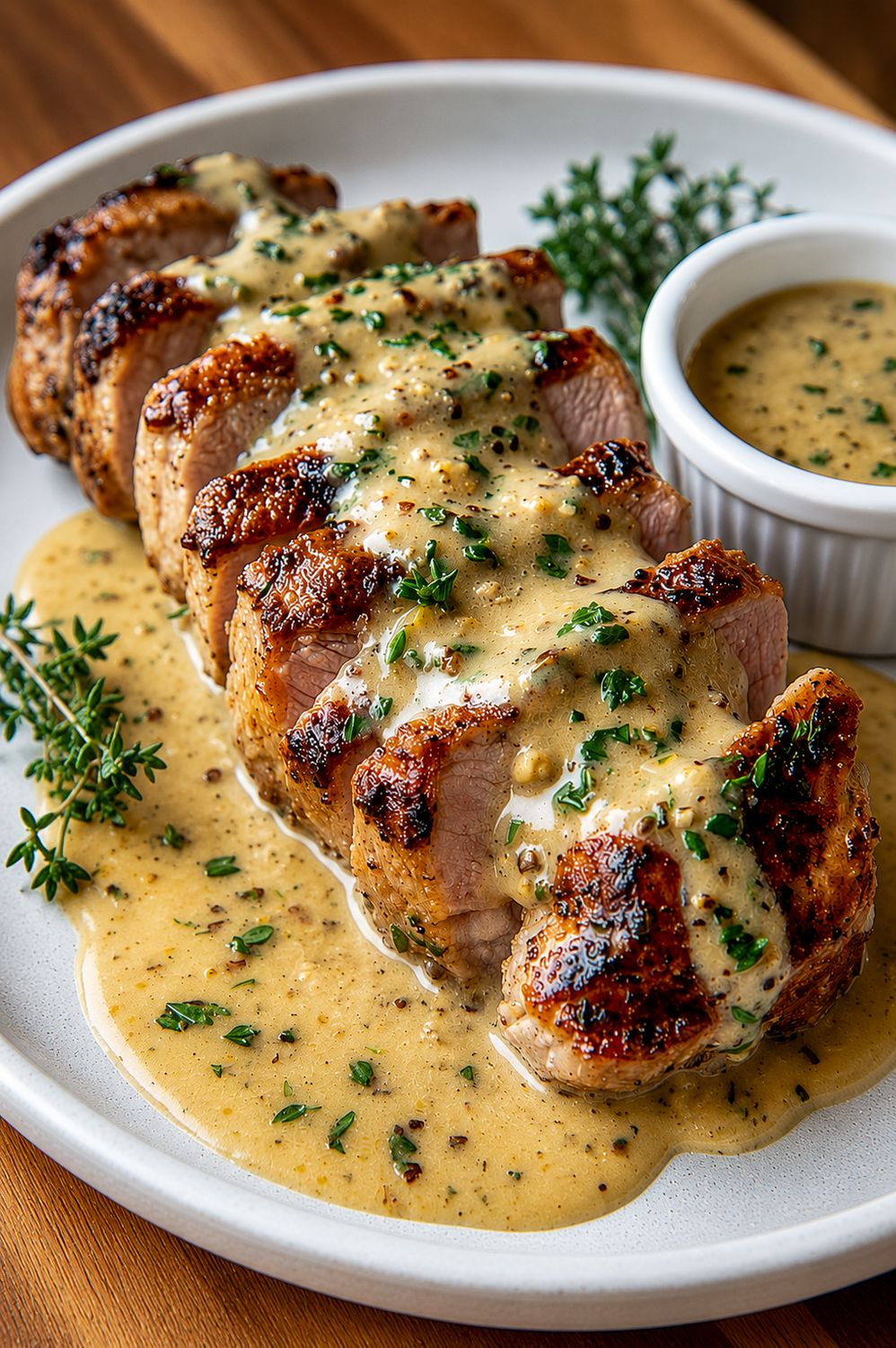 Roast Pork Tenderloin Au Poivre