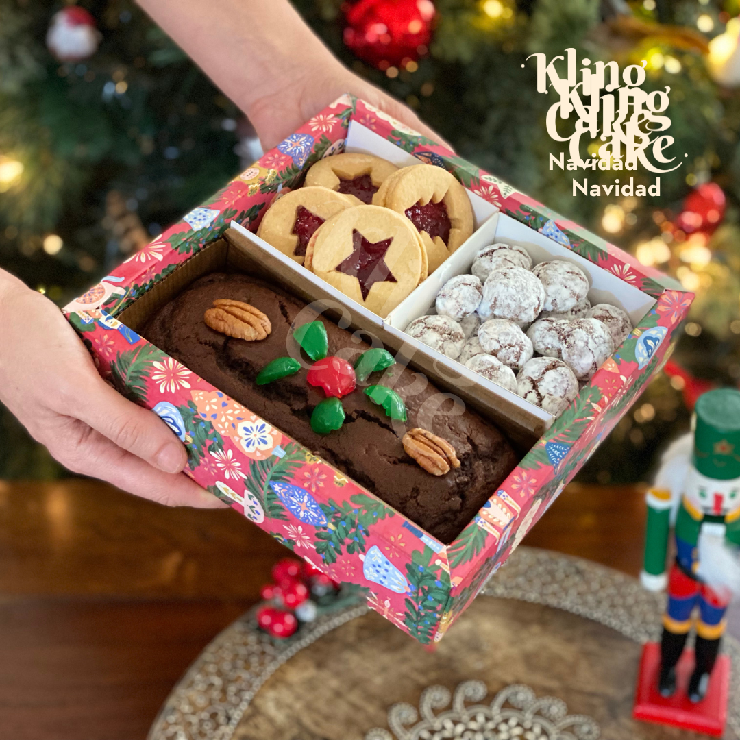 Caja Jingle Bells con ponqué de Navidad