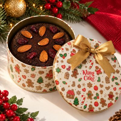 NUEVO Ponqué de Navidad en Caja Metálica