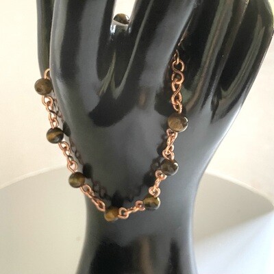 Bight Copper Gemstone/Chain