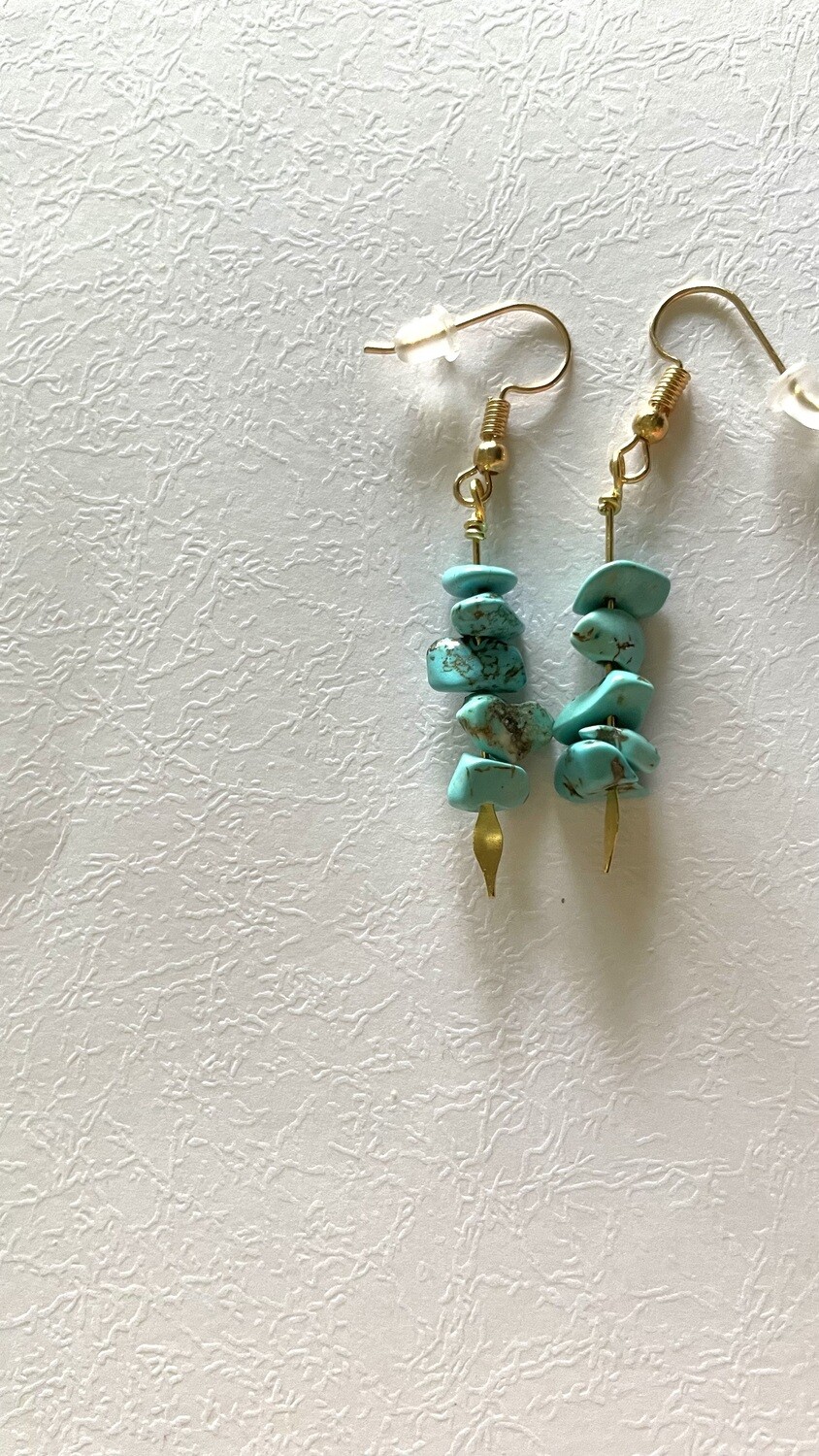 GoldColoured Gemstone Earrings