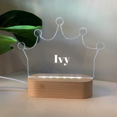 Personalised Crown Night Light