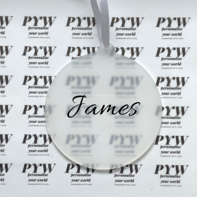 Personalised Luxe Acrylic Bauble Christmas Decoration