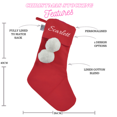 Personalised Luxe Christmas Stocking