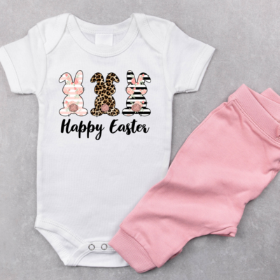 Happy Bunny Easter || Baby Onesie || Baby Bodysuit