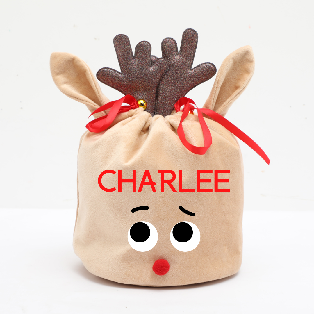 Personalised Reindeer Gift Bag