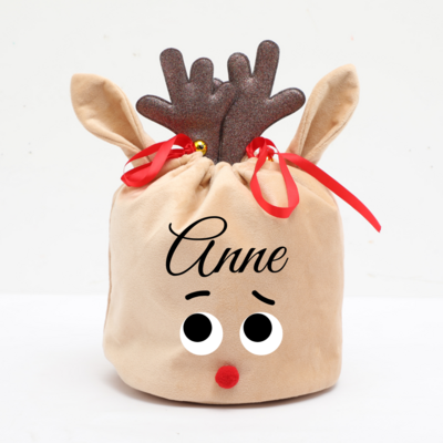 Personalised Reindeer Gift Bag