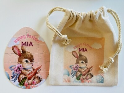 Personalised Easter Egg Puzzle with matching Bag