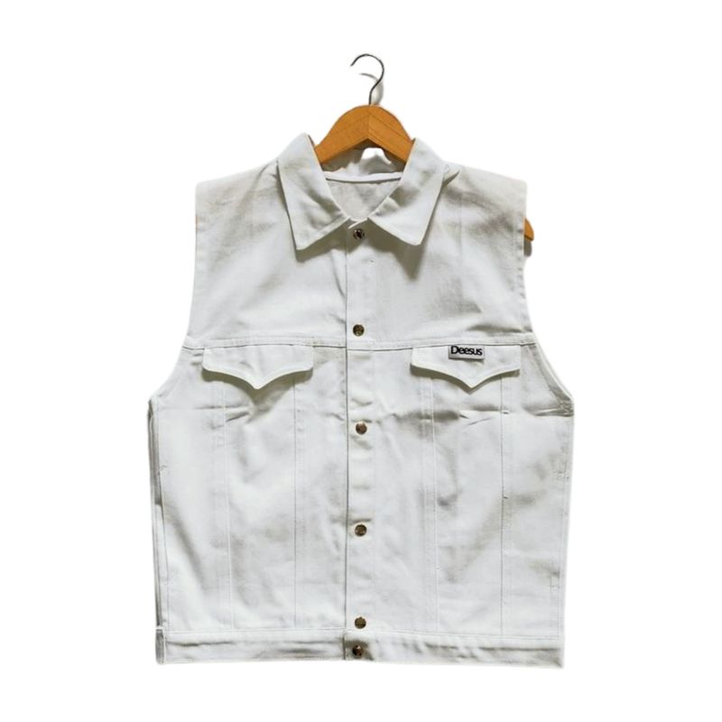 White Deesus Jean Vest