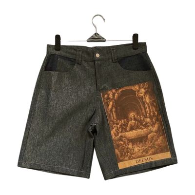 Deesus Jean Print Shorts
