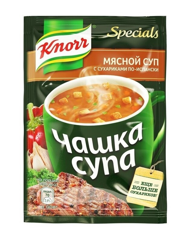 Knorr мясной суп с лапшой